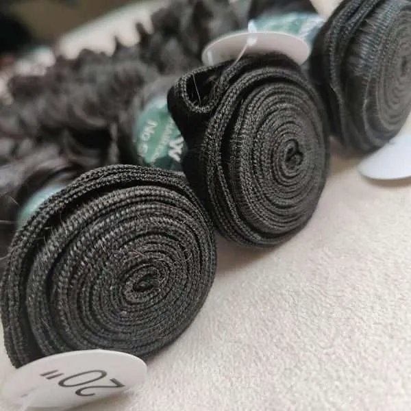 Alternative view of 3 Pcs Virgin Human Hair Deep Wave Bundles Deal