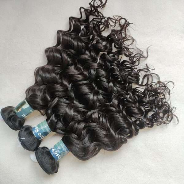Alternative view of 3 Pcs Virgin Raw Human Hair Bundles Water Wave