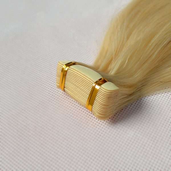 Alternative view of Tape Ins Hair Extensions Straight Blonde Color 613#