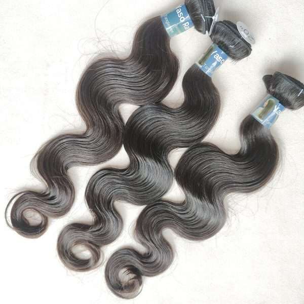 Alternative view of 3 Pcs Yaso Raw Human Hair Bundles Body Wave
