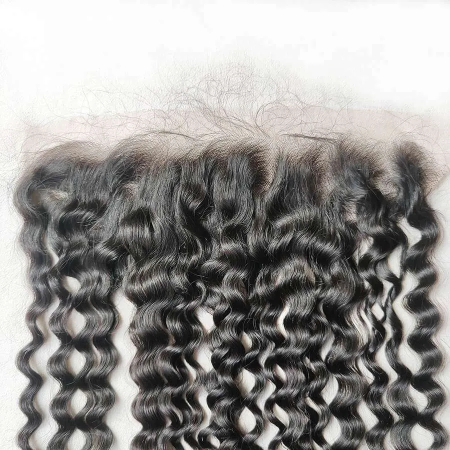 13x4 HD Lace Frontal Virgin Human Hair Italy Curly - Image 3